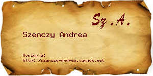 Szenczy Andrea névjegykártya